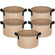 Ipower Grow Bag, 5-gallon, 5-pack, Tan, 5PK GLGROWBAG5X5TAN